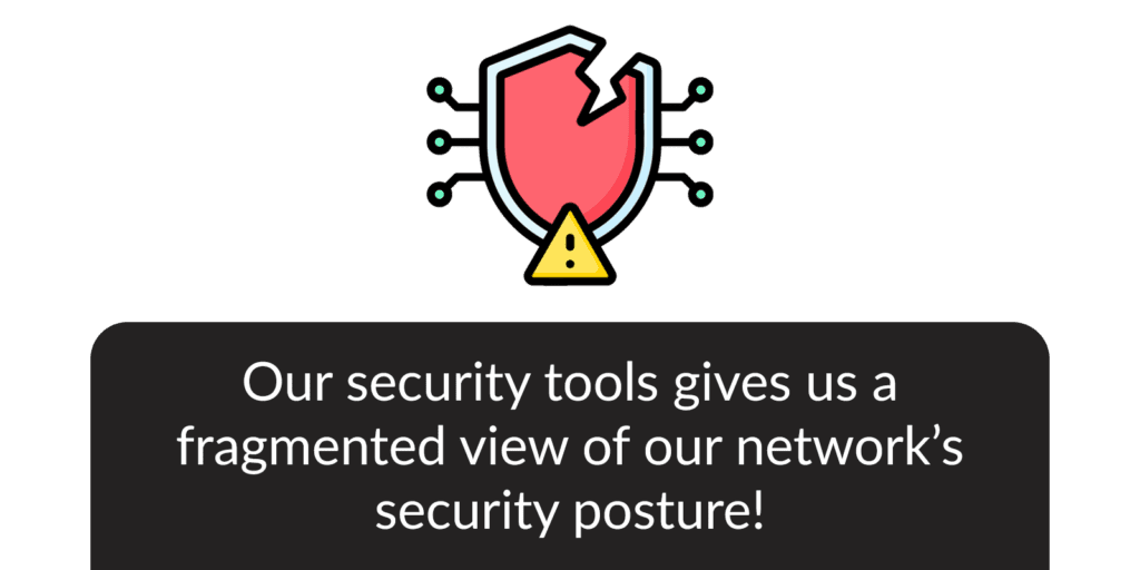 Our security tools give us a fragmented view of our network's security posture!